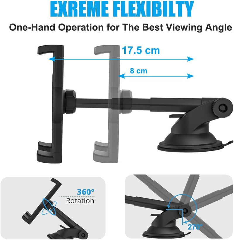 Oilcan KFZ Armaturenbrett Tablet Halterung, Tablet & Handy Autohalterung Saugnapf mit Teleskop Langa