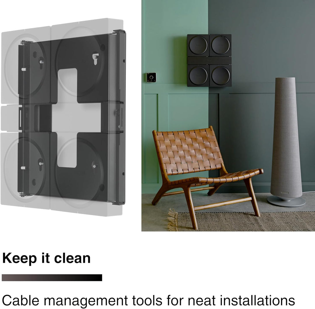 Flexson Wandhalterung für 4 Sonos Amp Wandhalterung für 4 x Sonos Amp, Wandhalterung für 4 x Sonos A