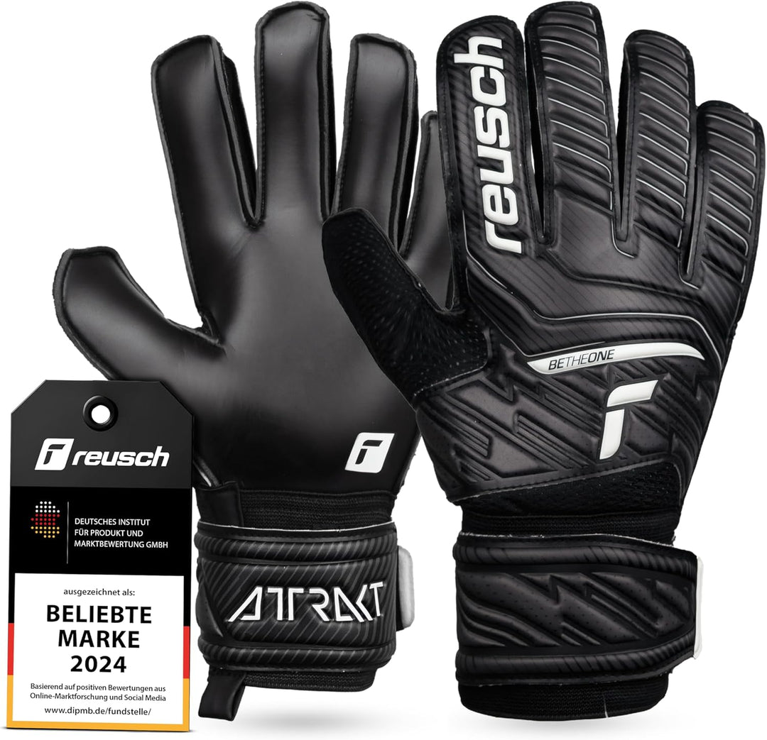 Reusch Herren Attrakt Unisex Torwarthandschuhe mit Aussennaht Schnitt und Solid Belag, Geeignet für