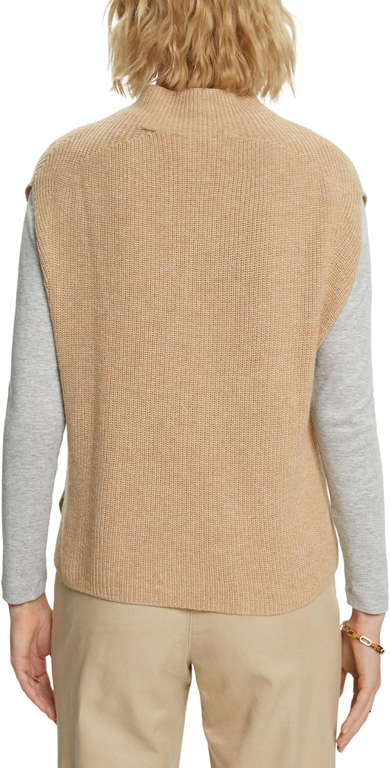 ESPRIT Damen Pullunder XS 289/Sand 5, XS 289/Sand 5