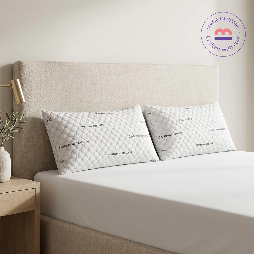 Todocama - Viskoelastisches Kopfkissen aus Carbon, 100% viskoelastisch, Stretch-Gewebe aus Carbon, m