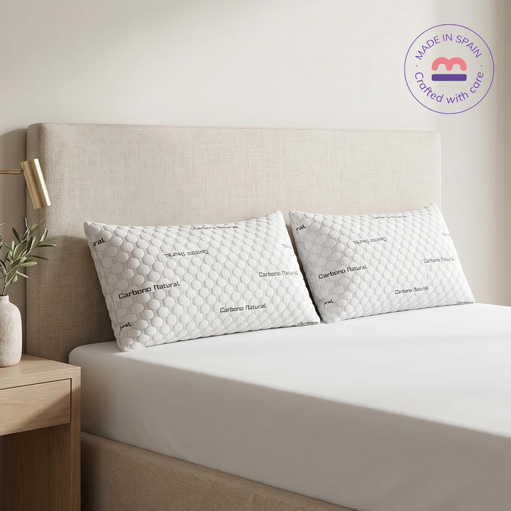Todocama - Viskoelastisches Kopfkissen aus Carbon, 100% viskoelastisch, Stretch-Gewebe aus Carbon, m