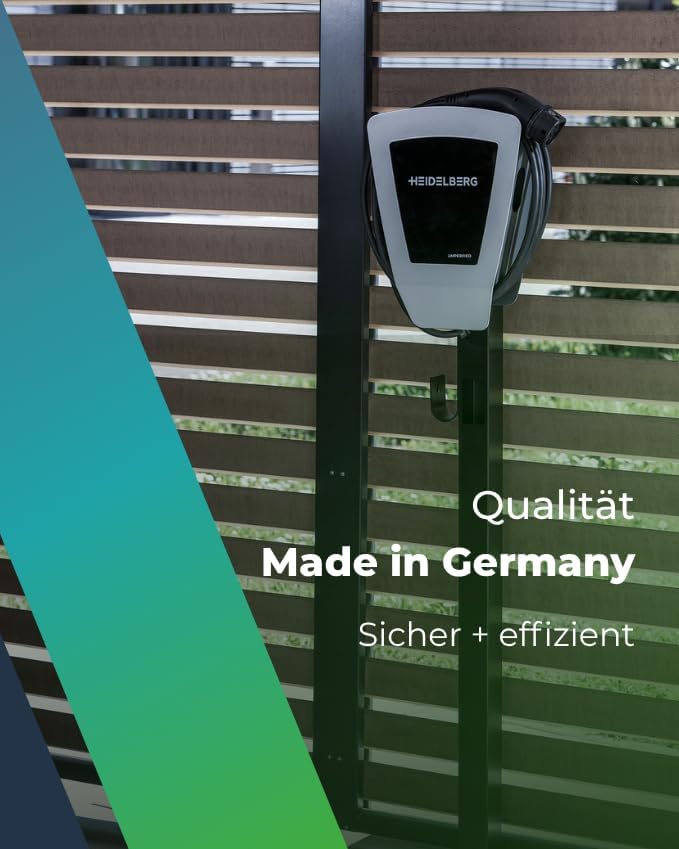 HEIDELBERG Wallbox 11 kW mit Typ 2 Ladekabel | Made in Germany | Einfache Installation, wetterfestes