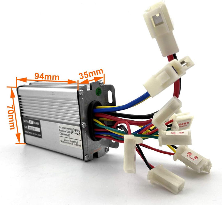 36V 48V 1000W Controller Für gebürsteten DC-Motorroller-Controller mit 30A-Schmelzschutzschalter (36