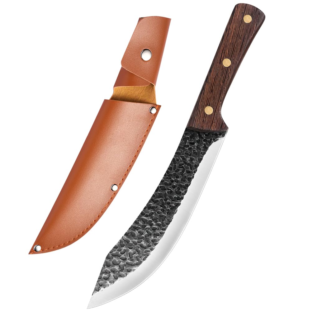 30cm Ausbeinmesser - Hochcarbonstahl Klinge mit 62° extrem scharfer Messer, Ergonomischem Griff, ide