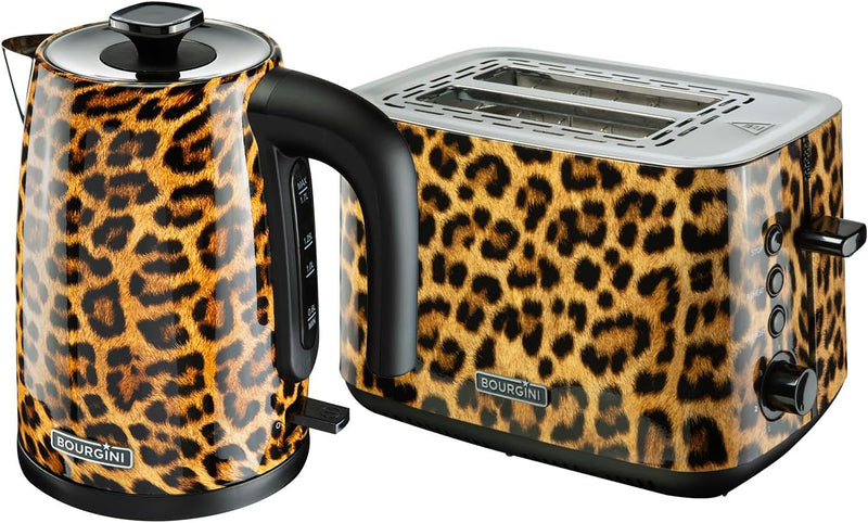 Stilvolles Panther-Set: Trendy Wasserkocher und Toaster im Panther-Design für moderne Küchen