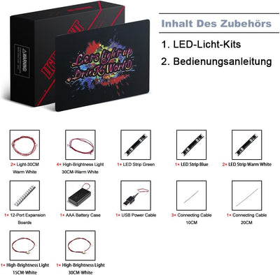 Led Licht Set für Lego 21188 Minecraft Das Lamadorf Set (Kein Lego-Modell enthalten, nur Beleuchtung