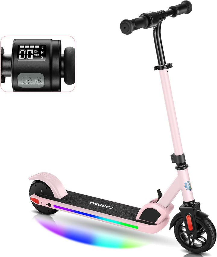 Caroma E Scooter Kinder von 6-14 Jahren, 180W Motor, 16 km/h, E Roller Kinder, Einstellbare Geschwin