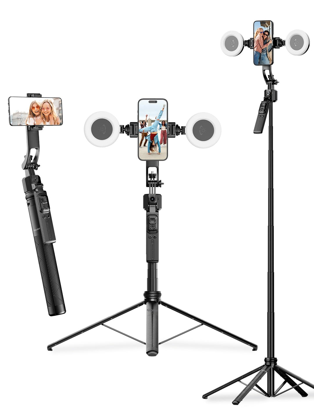 Handy Stativ mit Verfolgung, Rollei 360 Grad Rotation Automatic Face Tracking Smartphone Tripod Self
