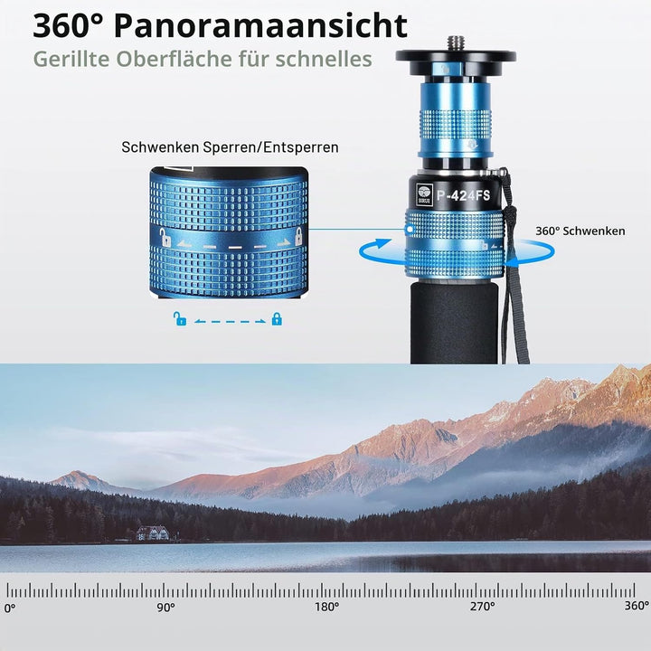 SIRUI P-424FS Einbeinstativ für Kamera, Modular, 3-in-1, Einbeinstativ aus Kohlefaser, mit Stativhal