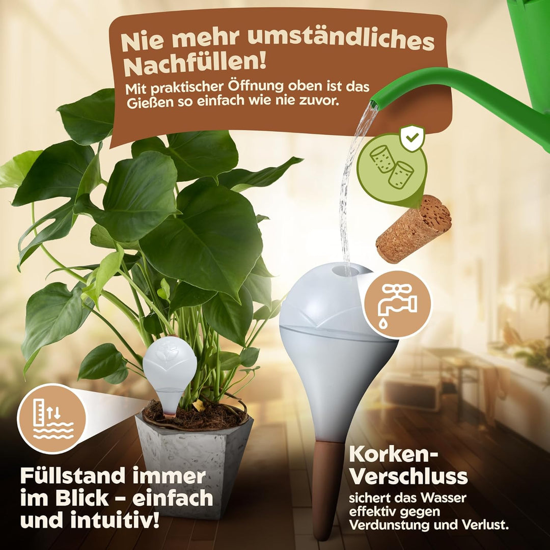 Bewässerungskugeln - XL (400 ml) - automatische Pflanzen Bewässerung - Wasserspender Pflanzen - Tonk