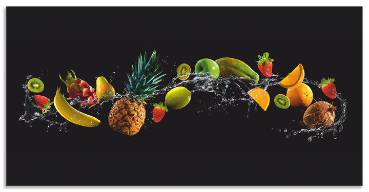 ARTland Küchenrückwand Alu 100x50 cm (BxH) viele weitere Grössen Spritzschutz Küche für Herd Spüle D