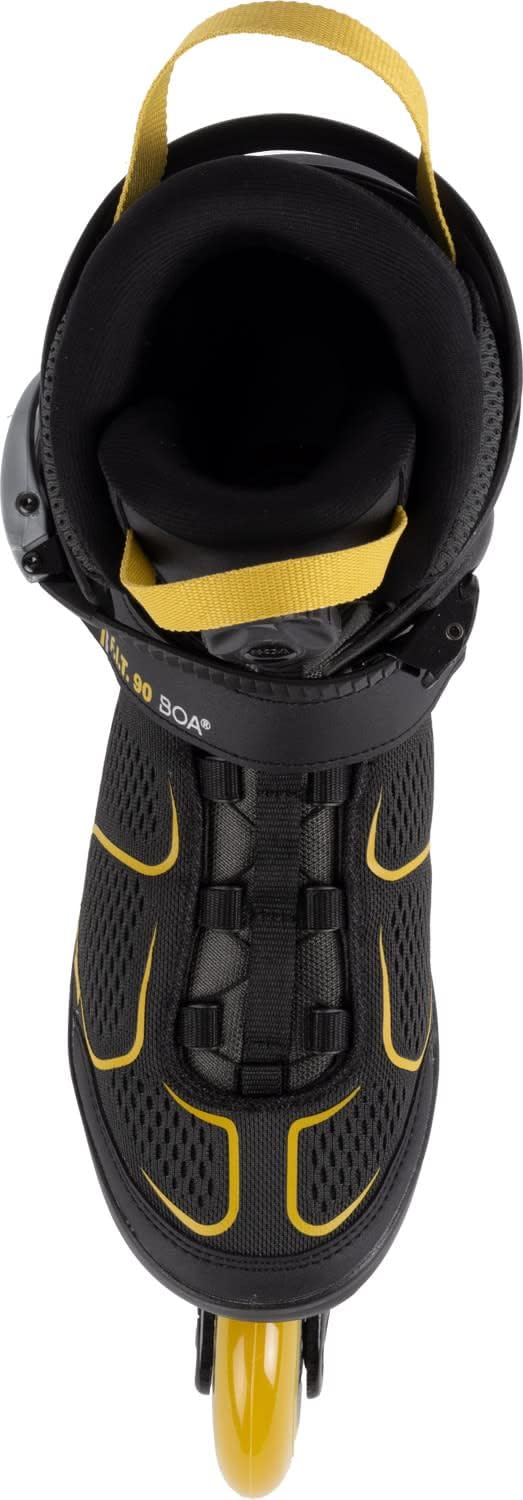 K2 Herren F.i.t. 90 Boa Inline Skates EU: 48 (UK: 12 / US: 13) grey - mustard, EU: 48 (UK: 12 / US: