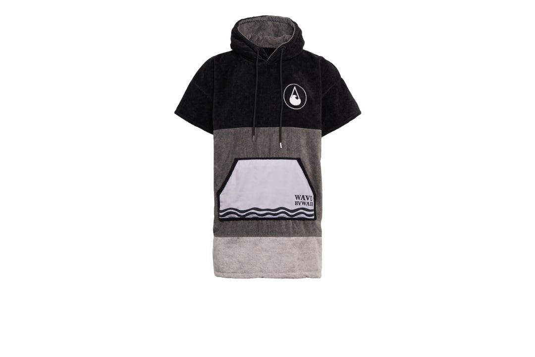 WAVE HAWAII Bade-Poncho Damen & Herren, Grösse S, 145-175cm, 100% Baumwolle Surf-Poncho für Erwachse