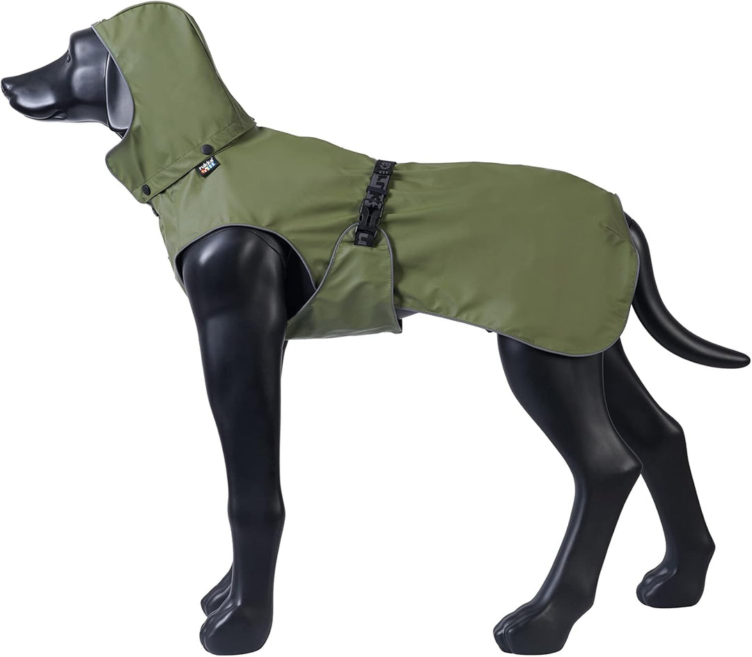 Rukka Pets STREAMY ECO Regenmantel für Hunde Dunkel Olivgrün 55 55 Dunkel Olivgrün, 55 Dunkel Olivgr