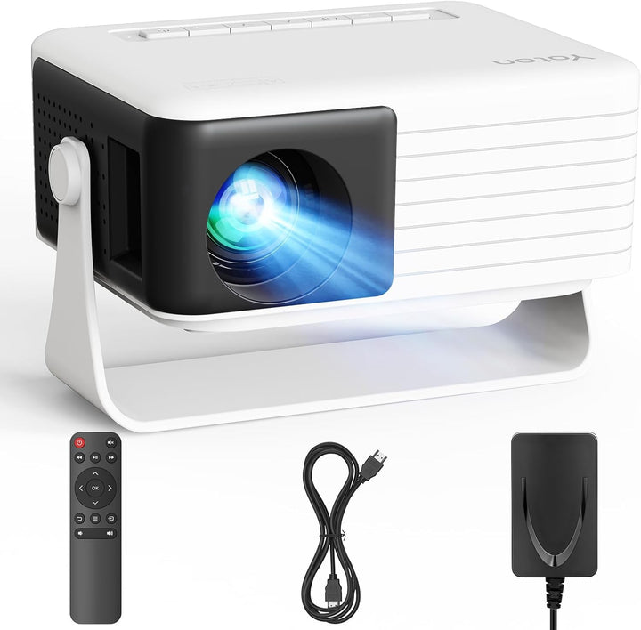 YOTON Mini Beamer, Projektor tragbarer 1080P Full HD, Y3 Heimkino Mini Projektor, kompatibel mit Sma