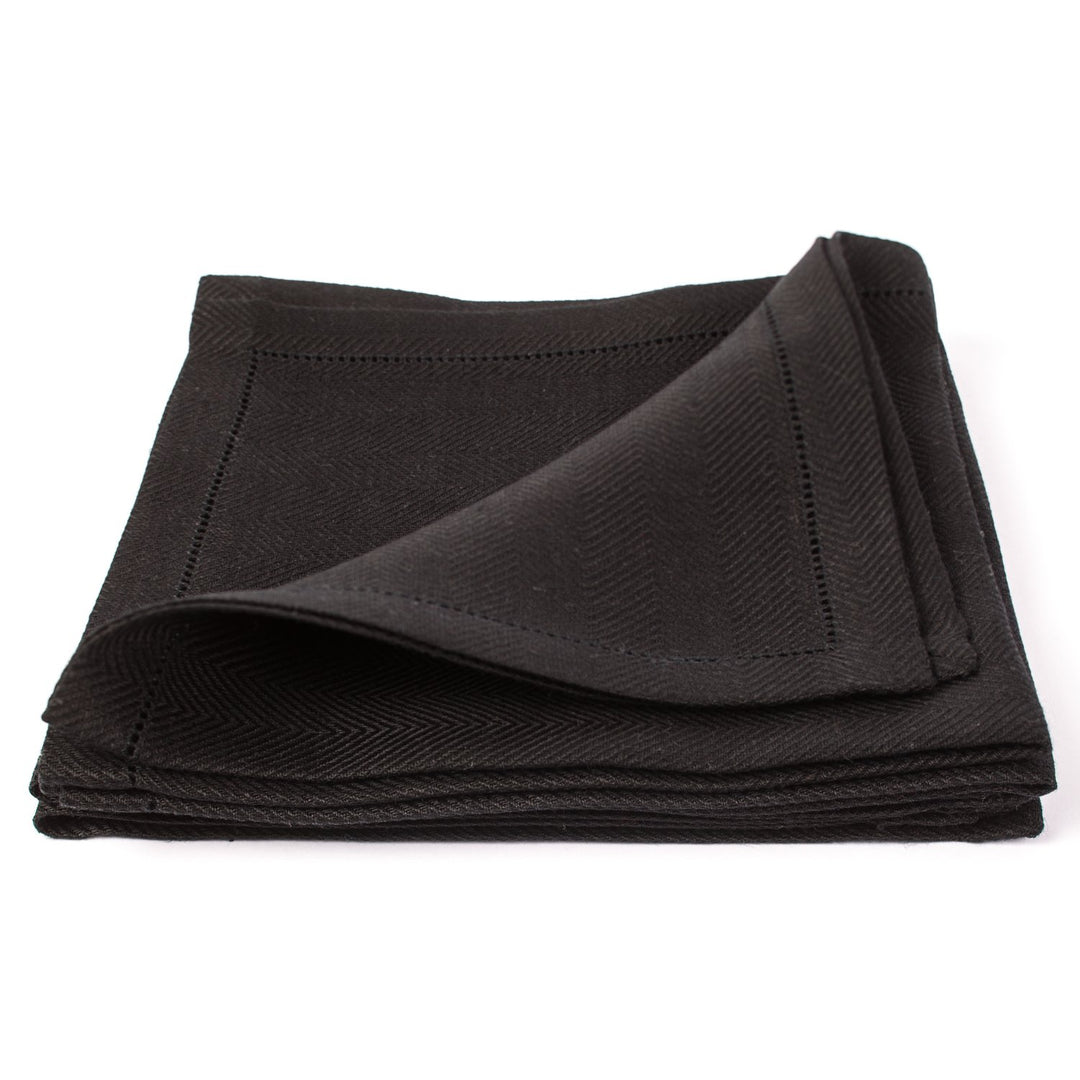 LinenMe Emilia X4 Servietten, 45,7 x 45,7 cm schwarz