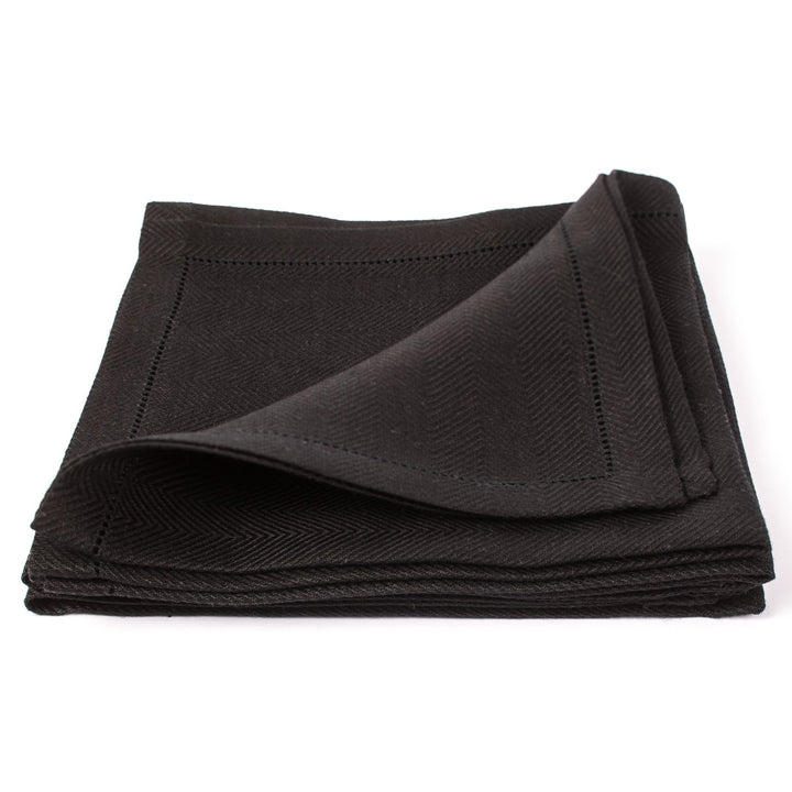 LinenMe Emilia X4 Servietten, 45,7 x 45,7 cm schwarz
