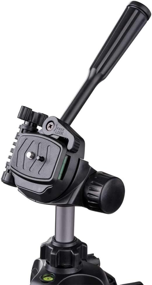 Dorr 380064 Friend IV Stativ mit 3-Wege-Schwenkkopf, Aluminium, Schwarz