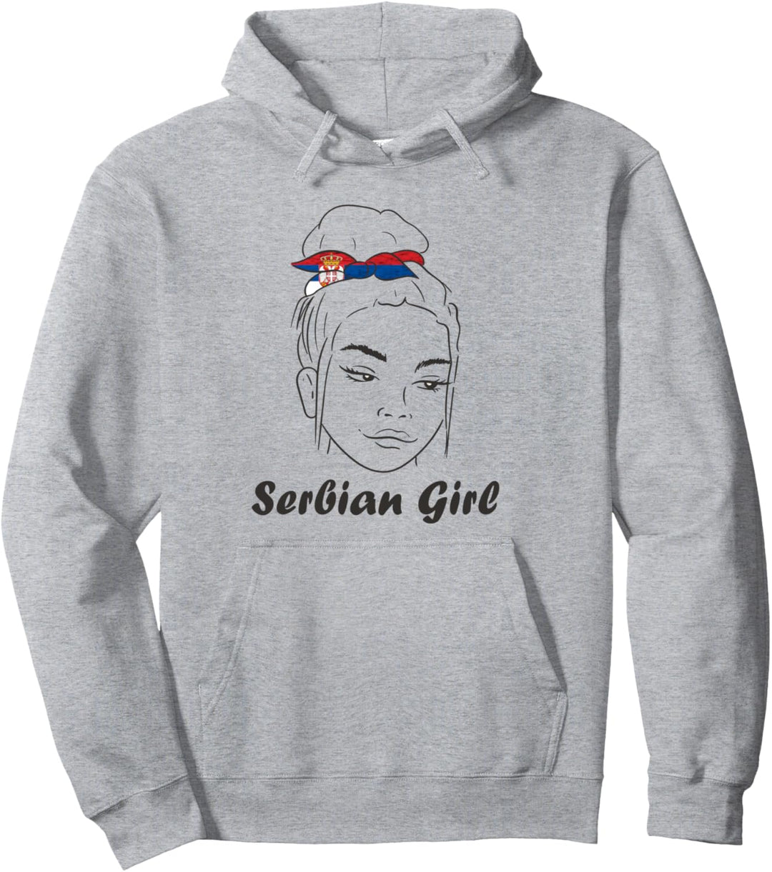 Serbisches Mädchen Serbische Flagge Band Serbischer Stolz Srbija Serbien Pullover Hoodie