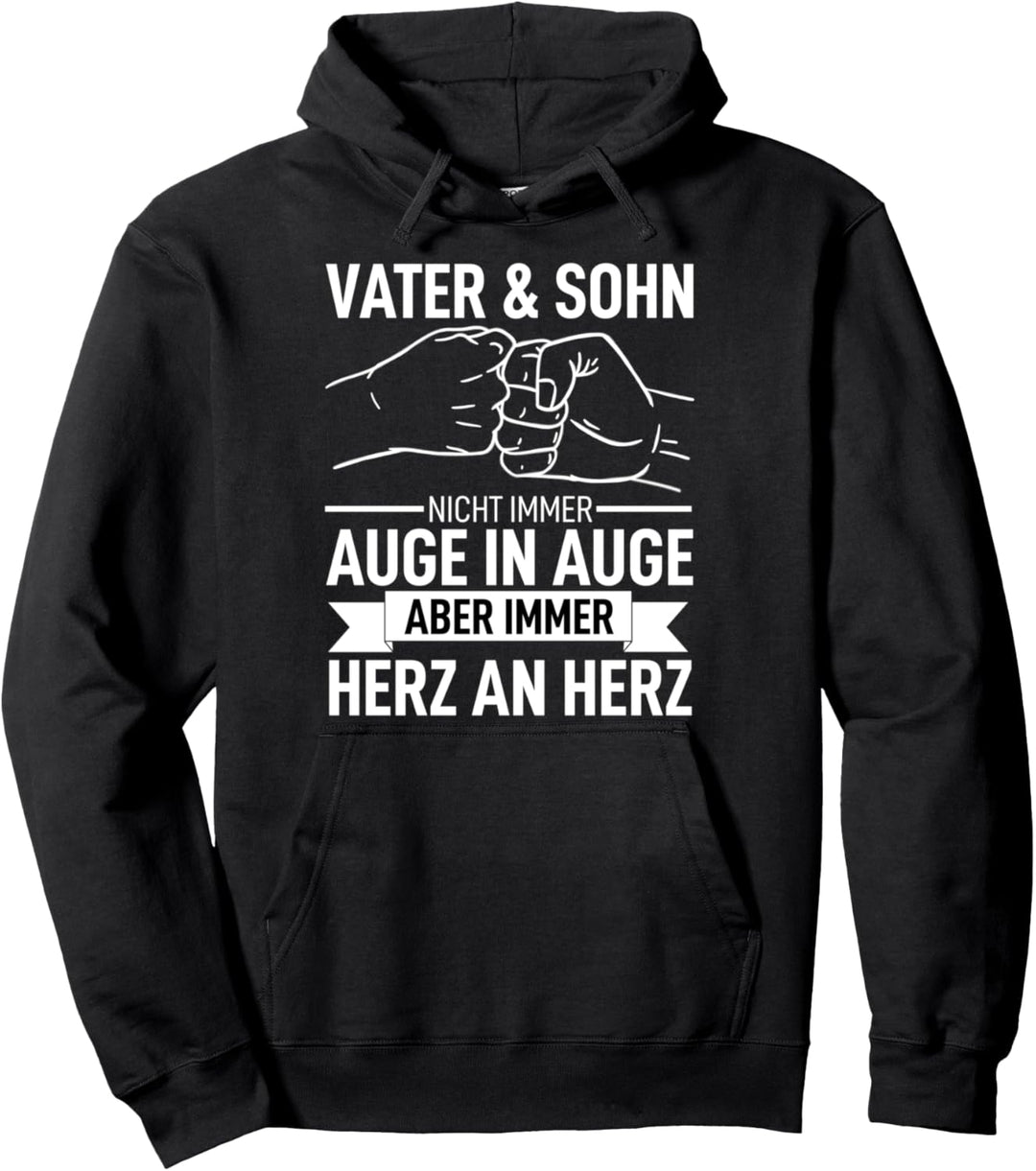 Vater und Sohn Immer Herz an Herz Lustig Bester Dad der Welt Pullover Hoodie