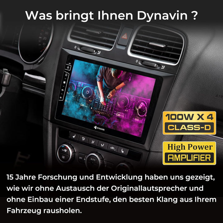 DYNAVIN Android Autoradio Navi für VW Golf 6, mit 4 * 100W DSP Verstärker | DAB+ Radio; Kompatibel m