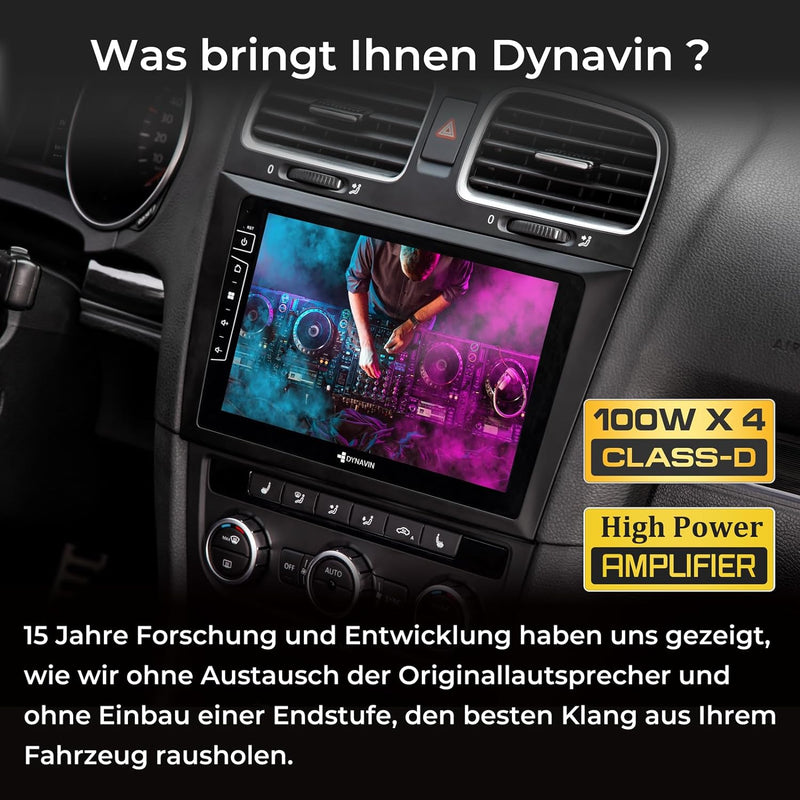 DYNAVIN Android Autoradio Navi für VW Golf 6, mit 4 * 100W DSP Verstärker | DAB+ Radio; Kompatibel m