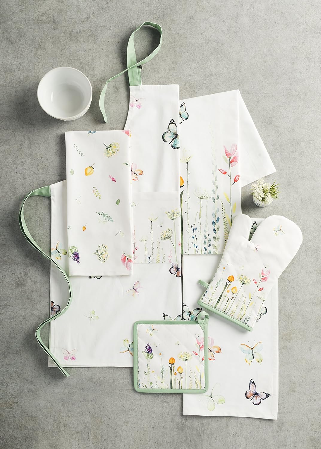 Maison d' Hermine Hot Pads Oster-Topfhalter aus 100% Baumwolle mit Schleife, hitzebeständiges Set mi