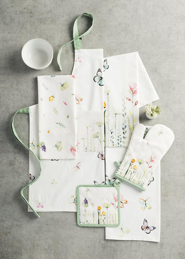 Maison d' Hermine Hot Pads Oster-Topfhalter aus 100% Baumwolle mit Schleife, hitzebeständiges Set mi