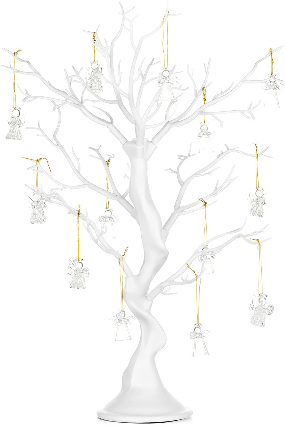 Nuptio Künstlicher Weihnachtsbaum Dekorative Bäume Weisser Zweigbaum 58cm Hoch Halloween Dekoratione