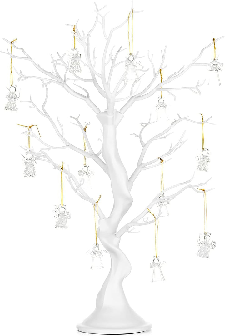 Nuptio Künstlicher Weihnachtsbaum Dekorative Bäume Weisser Zweigbaum 58cm Hoch Halloween Dekoratione
