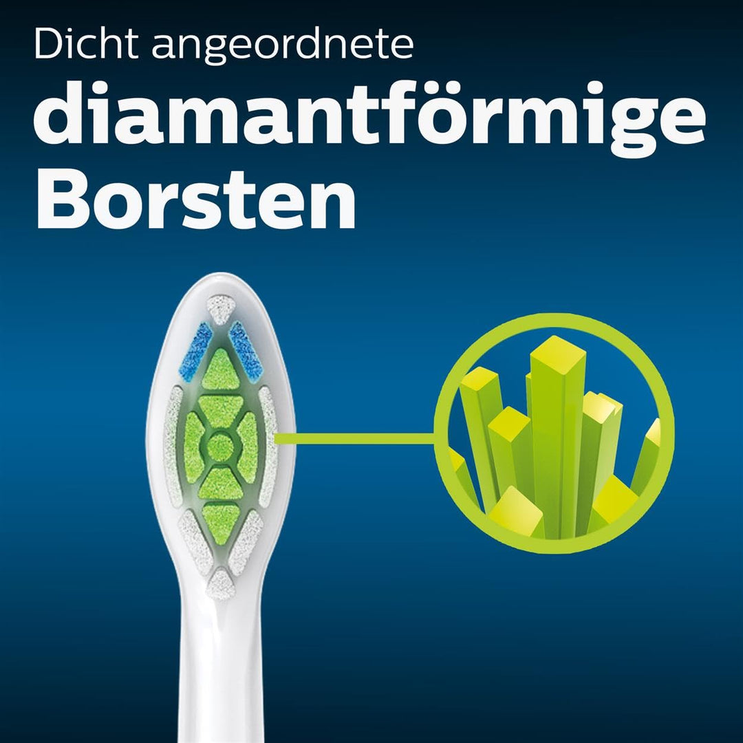 Philips Sonicare Original W2 Optimal White Standard Schallzahnbürstenköpfe - 6er-Pack in Schwarz (Mo