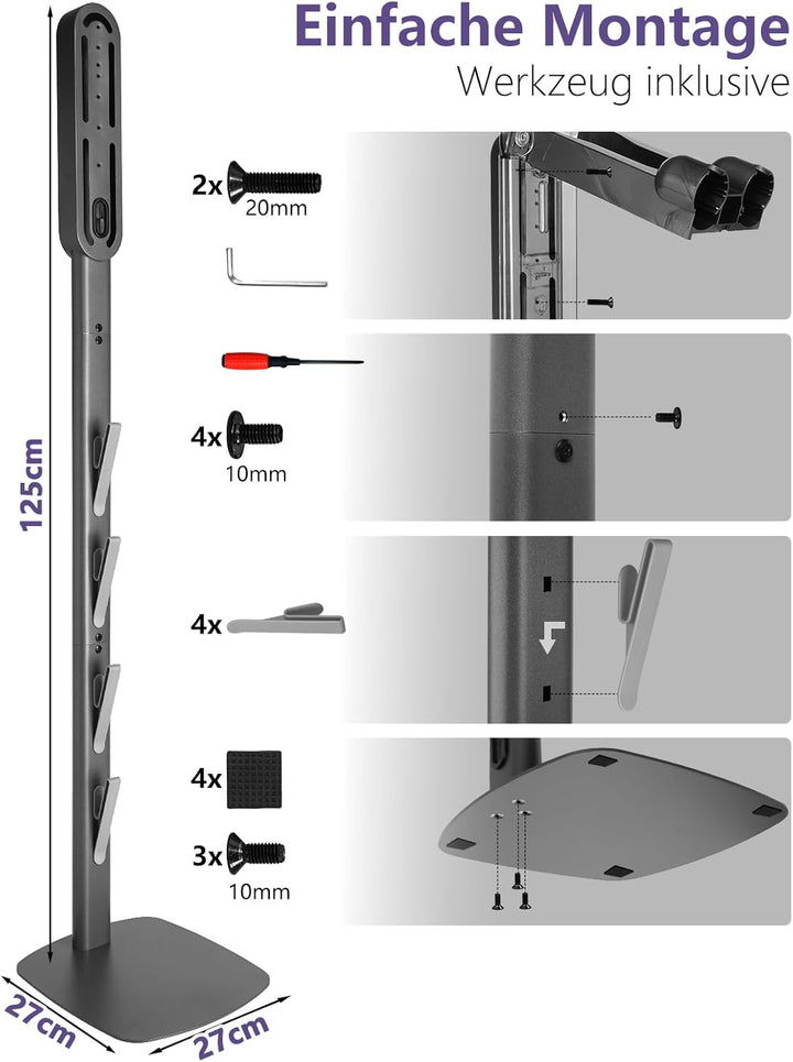 mepure Dyson Wandhalterung & Lade-Station für V8–V15 & Gen5 – Stabiler Akku-Staubsauger Halter mit Z