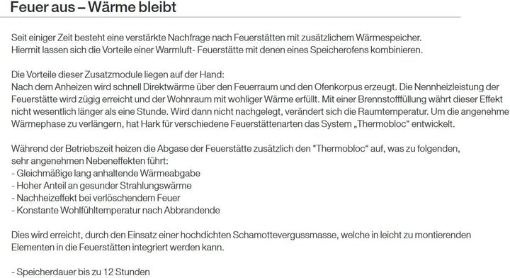 HARK 6x Thermospeichersteine für Kaminöfen
