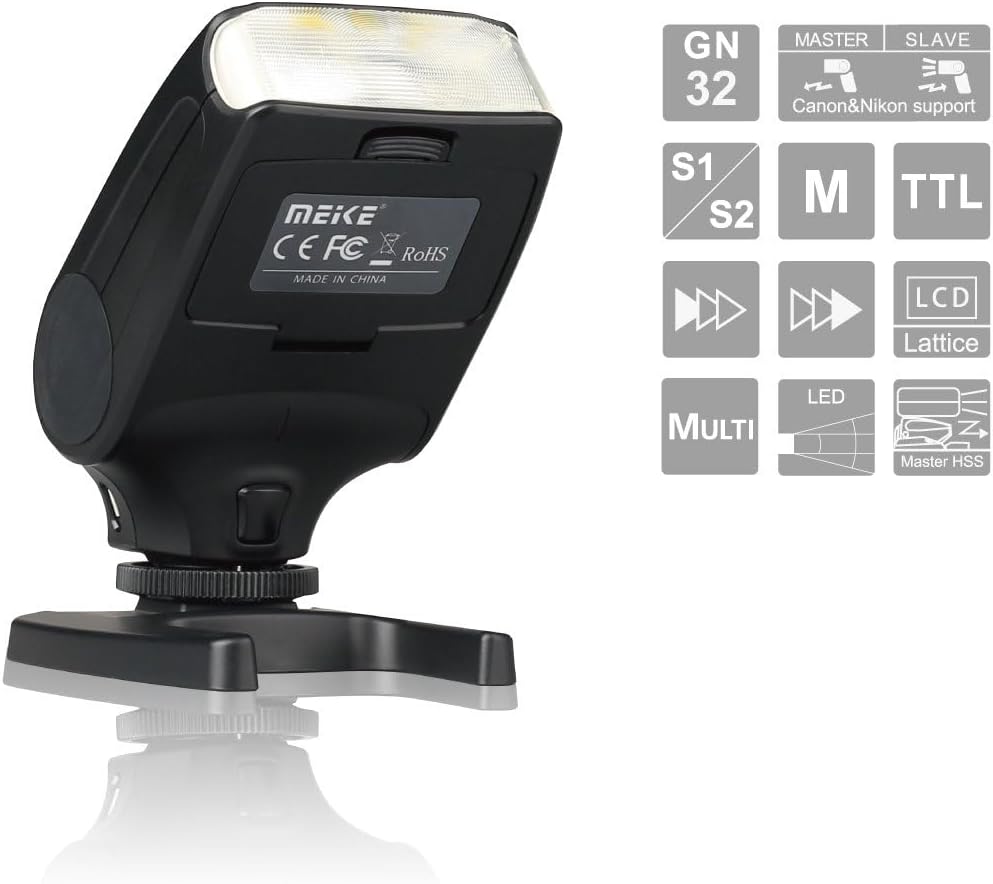 Meike MK-320S Mini TTL Speedlite Automatic Flash for Sony MI Hot Shoe DSLR and Mirrorless Cameras A7