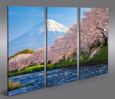 islandburner Bild Bilder auf Leinwand Fujiyama V2 Japan Berge 3p XXL Poster Leinwandbild Wandbild De