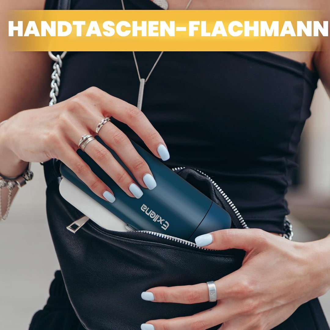 Trinkflasche klein 300ml – Mini-Thermosflasche mit Silikon-Griff, 100% Auslaufsicher, kleine Trinkfl