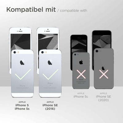 ONEFLOW Handykette 'Twist Strap' kompatibel mit iPhone 5s / 5 / SE (2016) Hülle zum Umhängen transpa