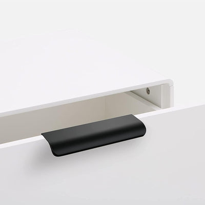 goldenwarm 5x 128mm Möbelgriffe Profilgriff Aluminium Schwarz Schrankgriffe Modernes Küchengriffe Ge
