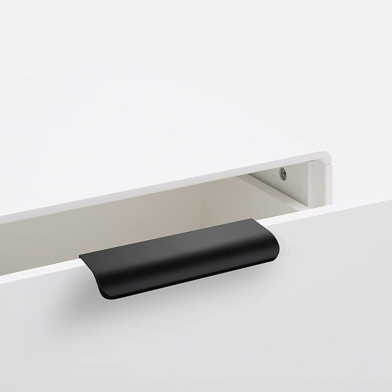 goldenwarm 5x 128mm Möbelgriffe Profilgriff Aluminium Schwarz Schrankgriffe Modernes Küchengriffe Ge