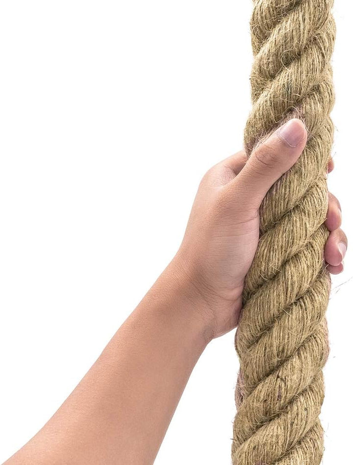 Aoneky Juteseil – 3,8 cm / 3,8 cm / 5,1 cm gedrehtes Hanfseil zum Basteln, Klettern, Anker, Hängemat