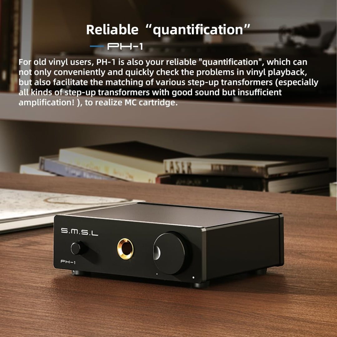 SMSL PH-1 MM Phono Vorverstärker, Phono Verstärker Für Plattenspieler Phonograph Aktive Lautsprecher