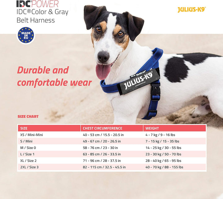 Julius-K9, Color &amp; Gray, Beltgeschirr M / 0 pink-grau, M / 0 pink-grau