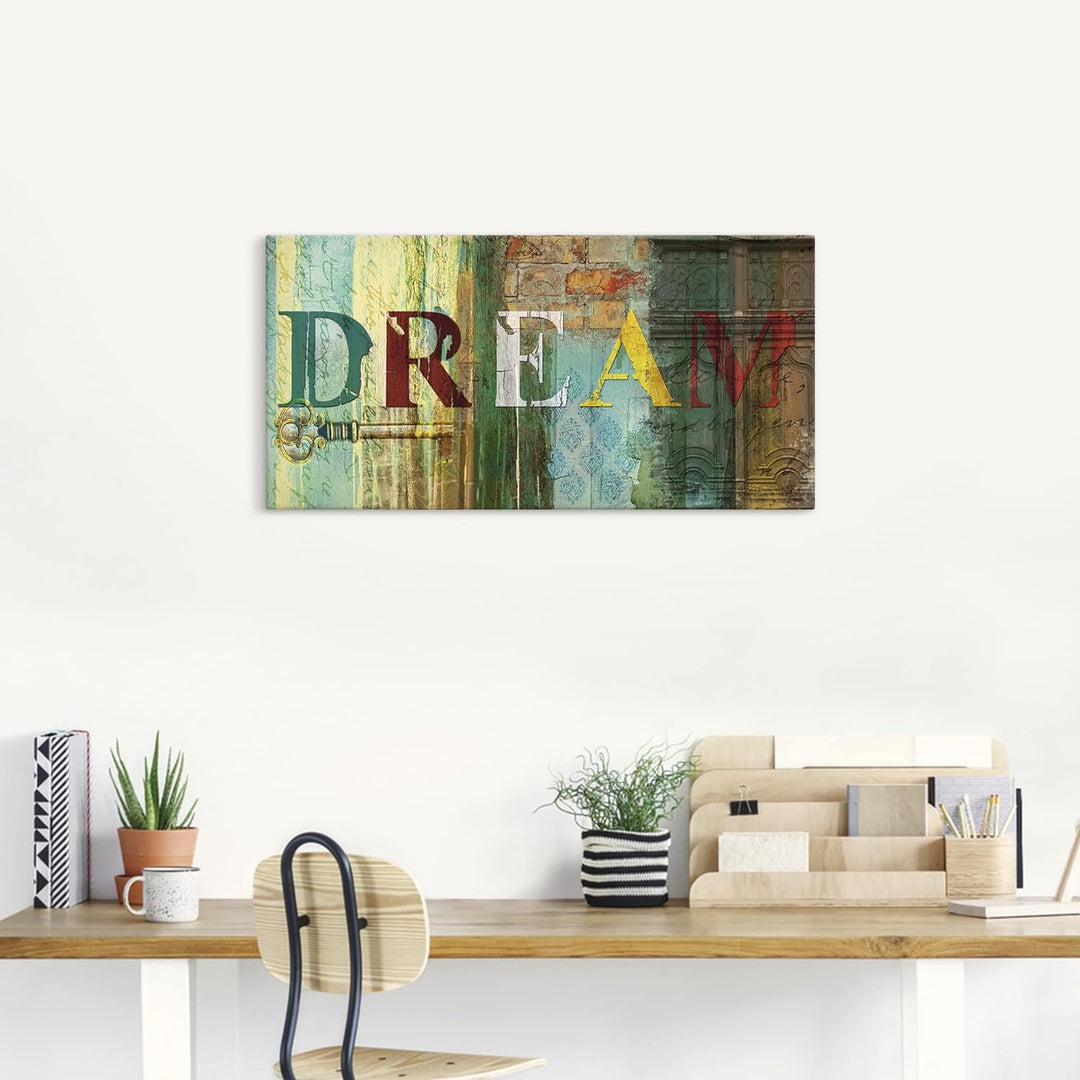 ARTland Leinwandbilder Wandbild Bild auf Leinwand 60 x 30 cm Statement Bilder Sprüche Texte Digitale