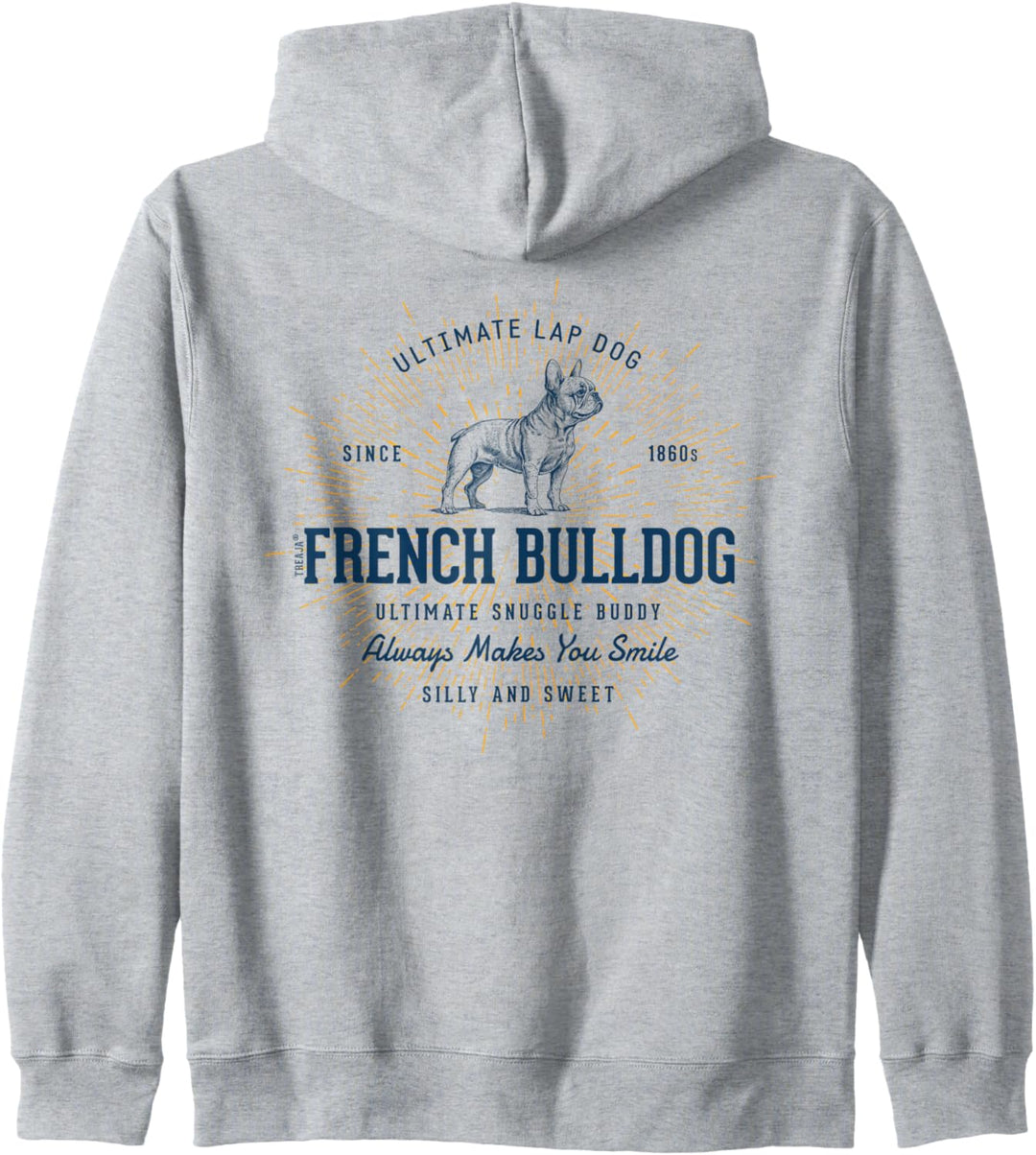 Retro-Stil Französische Bulldogge Vintage Kapuzenjacke