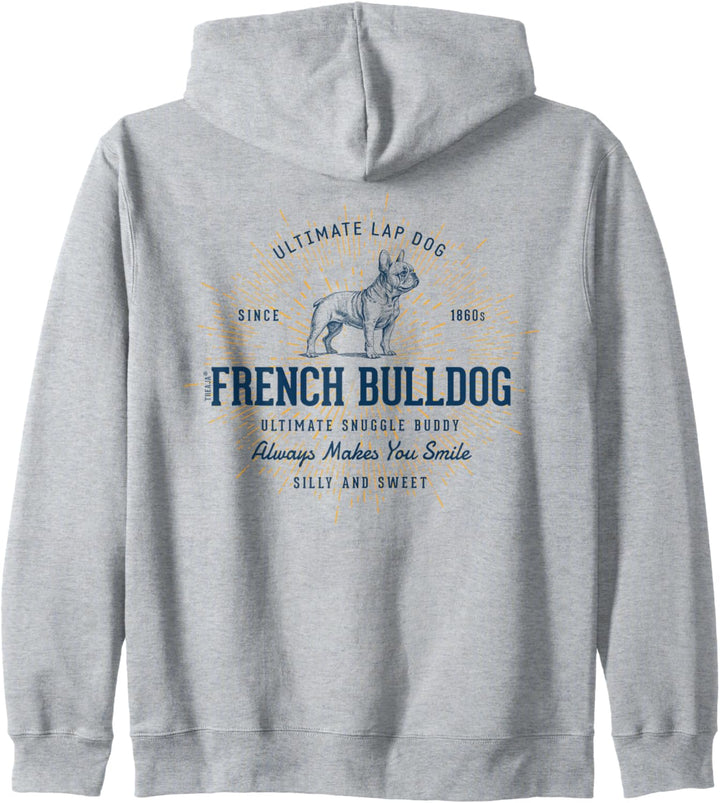 Retro-Stil Französische Bulldogge Vintage Kapuzenjacke