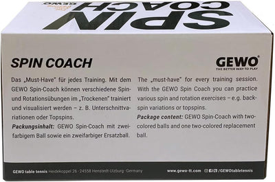 GEWO Spin Trainer Tischtennis, Tischtennis-Trainer-Set, Ping-Pong-Trainer, Tischtennis-Trainer für K