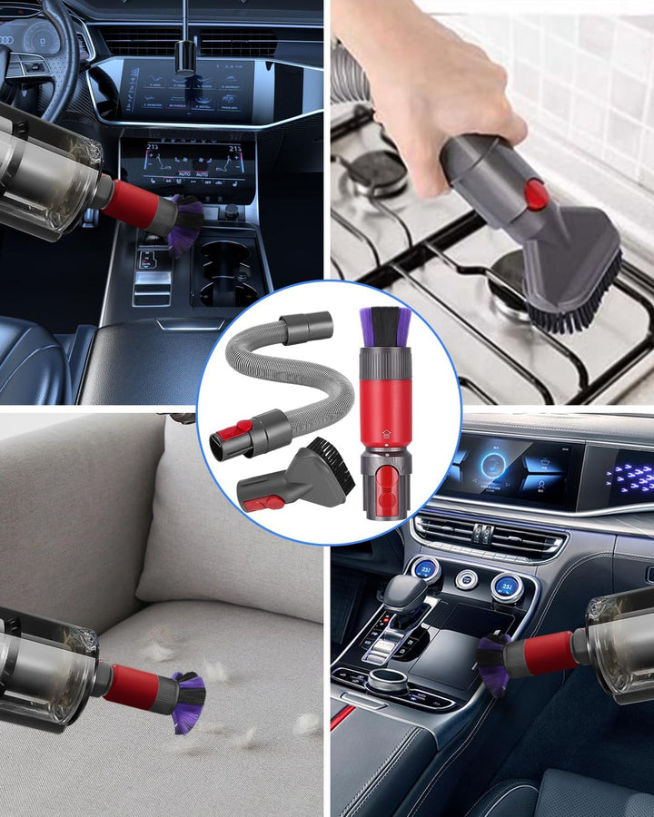 3 Rückstandsloser Staubpinsel Staubsauger Zubehör,Kratzfreie Staubbürste V15/V8/V10/V11/V12 mit Flex