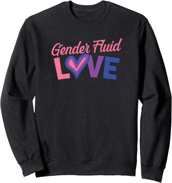 Genderfluid Love Heart Gender Nonbinary Pride Flag Color Sweatshirt