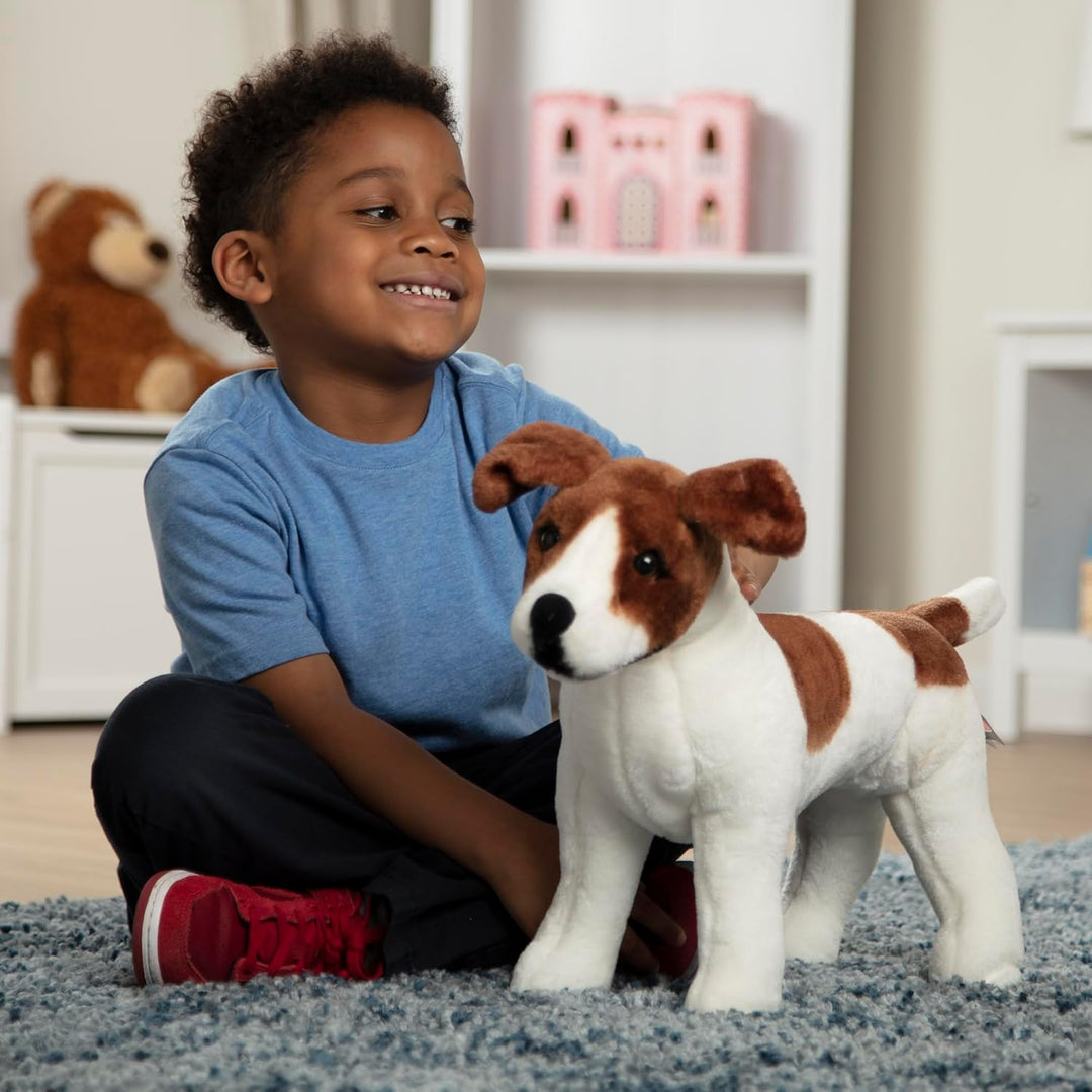 Melissa & Doug Jack Russell Terrier – Plüsch Spielzeug für Kinder | Tier Weiches Spielzeug | Alle Al